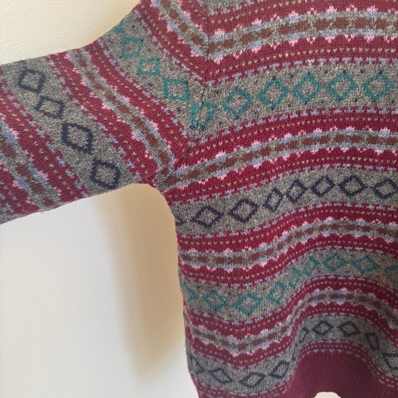 Vintage Virgin Wool Pullover Sweater Made in USA Fair Isle XL - Picture 4 of 9